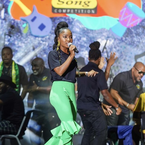 Abi-D performs at 2025 Jamaica Festival Song Finals